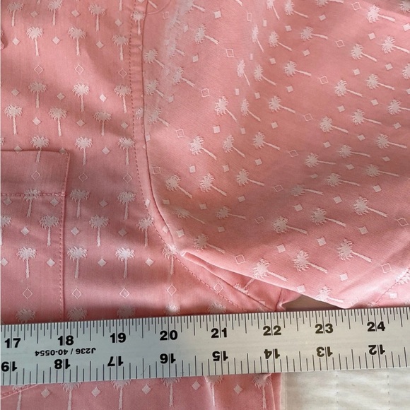 NWT Tommy Bahama Hawaiian Shirt  Pink Palm Trees Resort Beach Coconut Point M - Picture 9 of 11